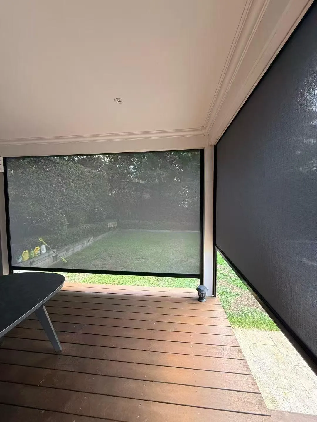 Motorized zip screen mesh system
